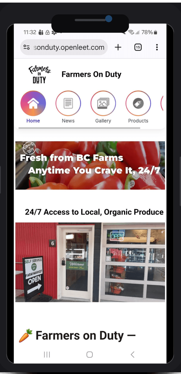 Salon • Bloom Room mobile‑first website template preview